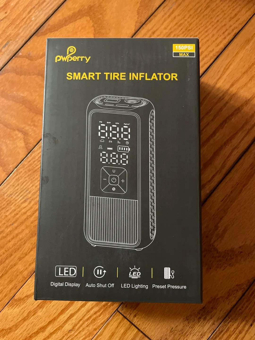 Pwperry Portable smart Tire Inflator image indicator(10)