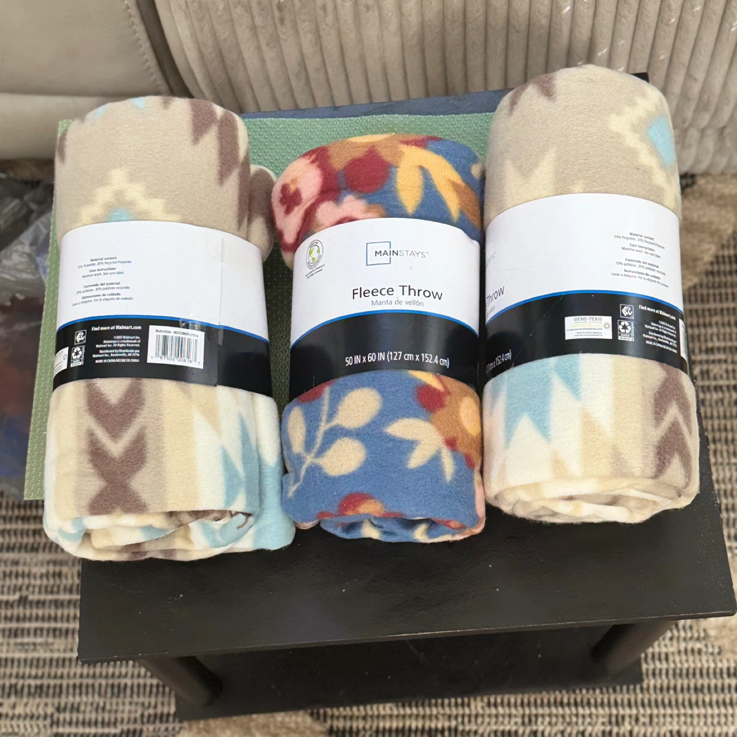 Mainstays Fleece Throw 50x60 Set Of 3 - photo 3