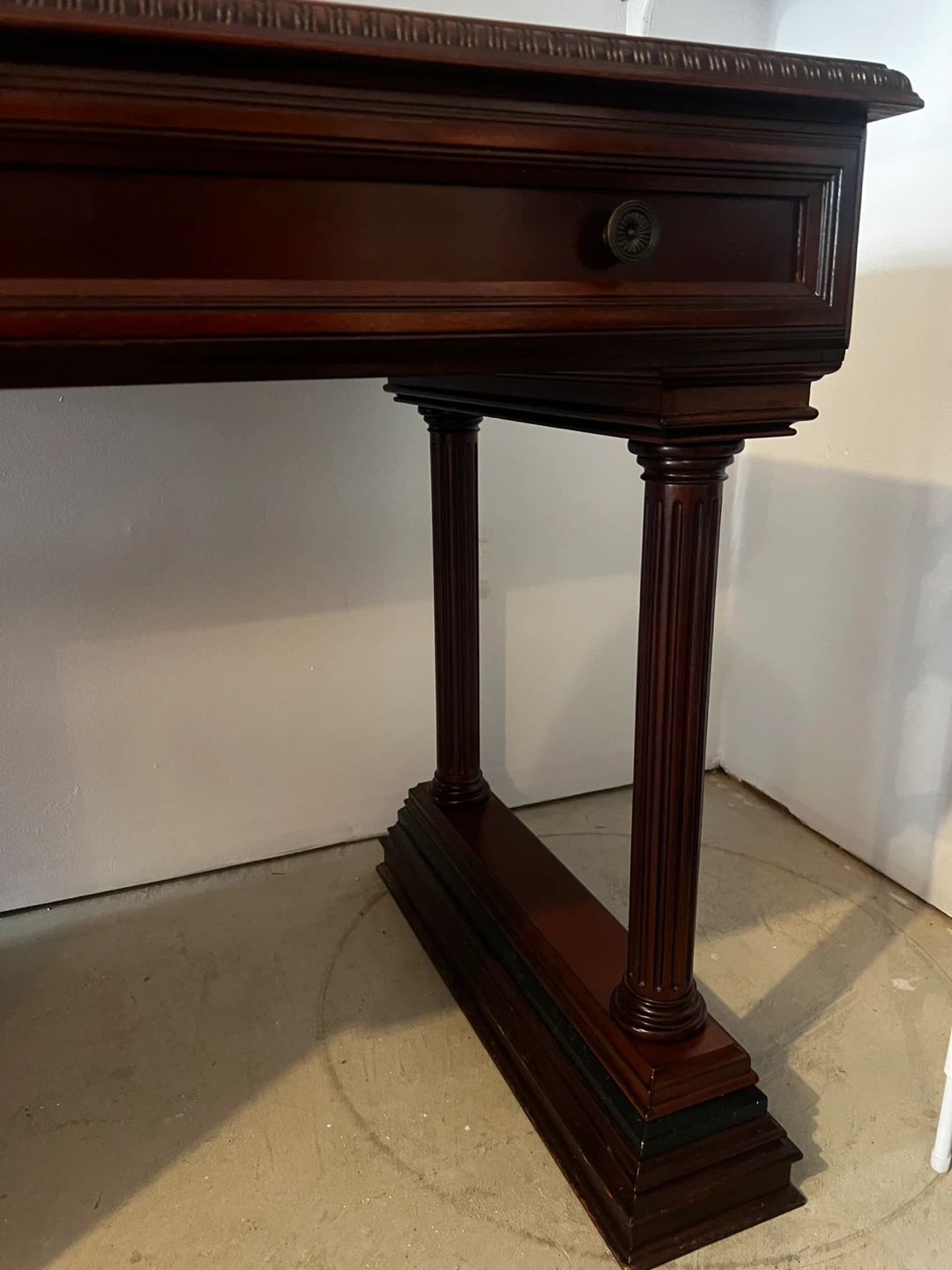 Beautiful Mahogany solid Wooden Desk with Drawer and Cabinet - photo 5