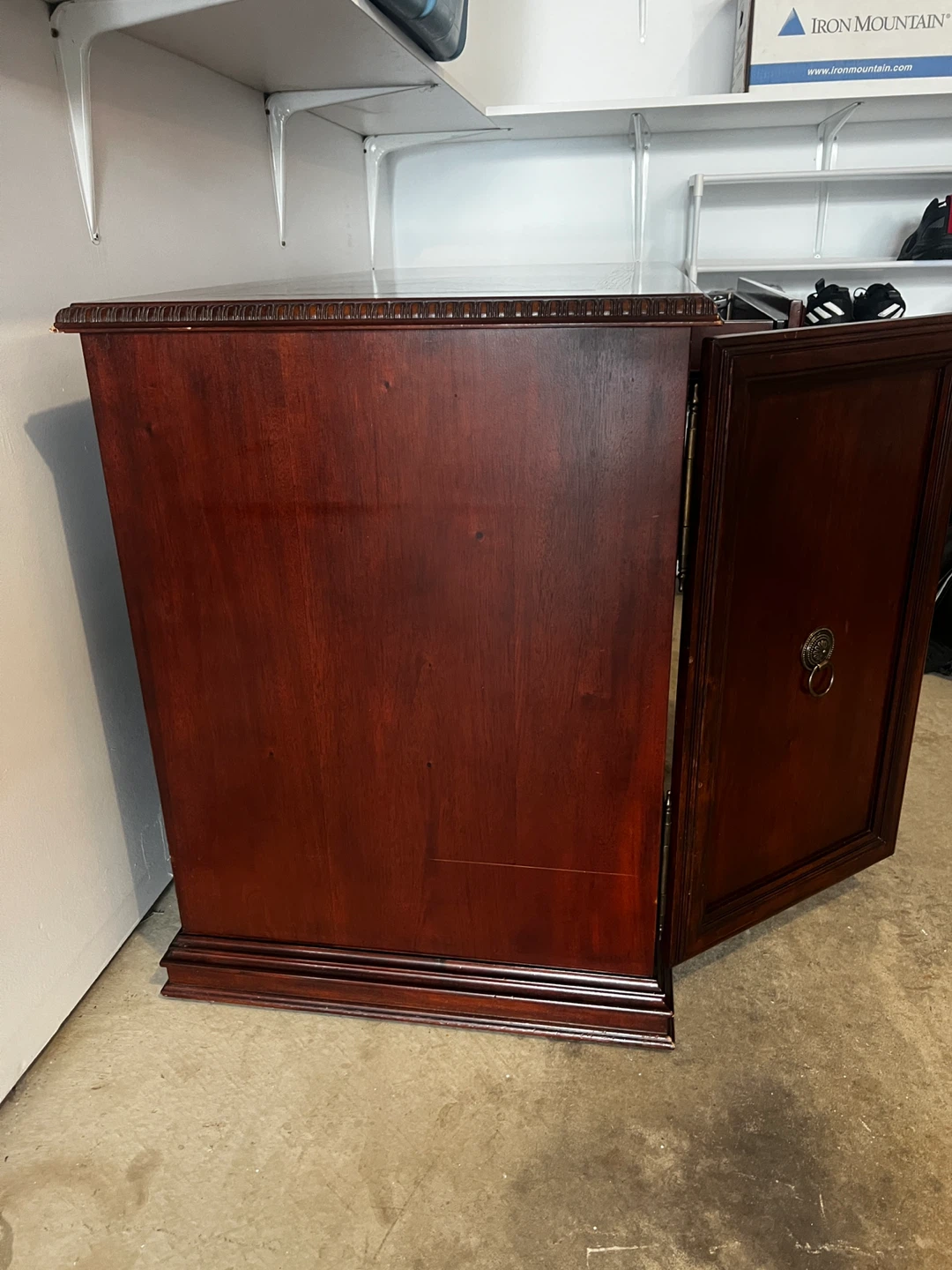 Beautiful Mahogany solid Wooden Desk with Drawer and Cabinet - photo 4