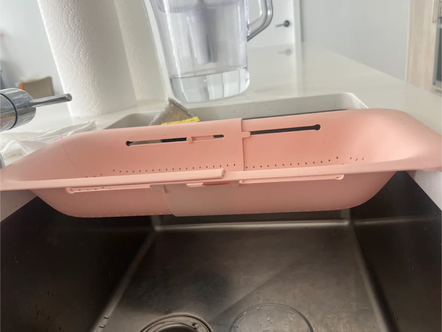 Pink Expandable Sink Colander image indicator(3)