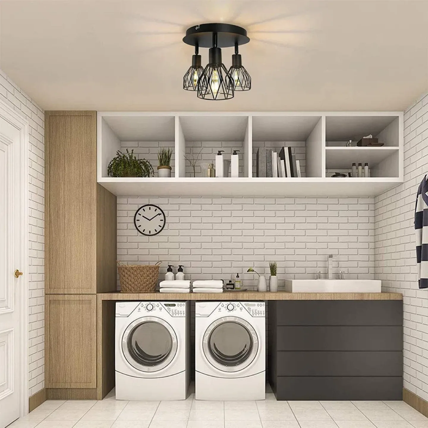 17 Stories Bringfried 3-Light Semi Flush Mount image indicator(4)