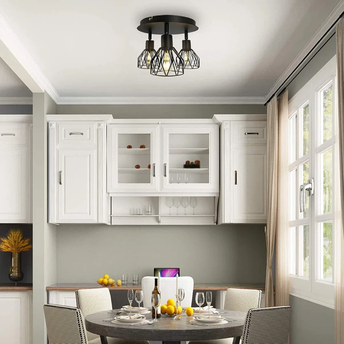 17 Stories Bringfried 3-Light Semi Flush Mount - photo 2