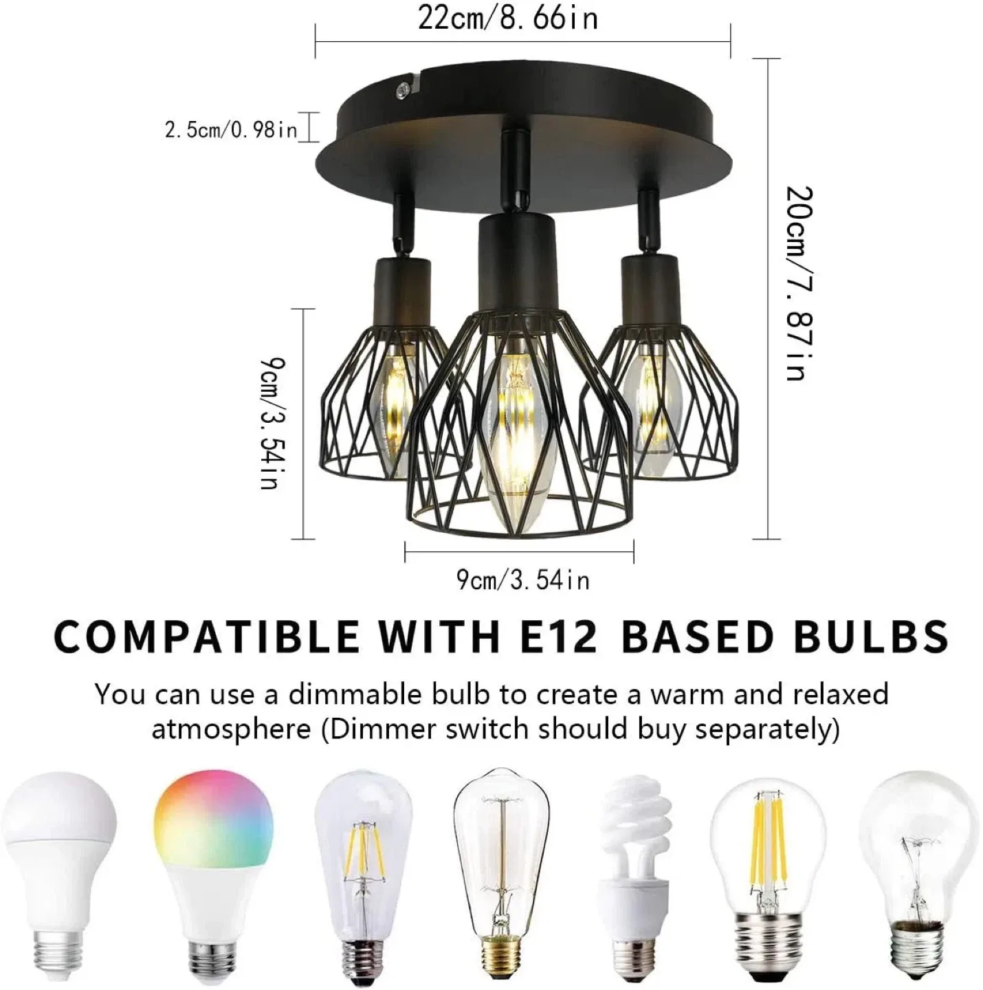 17 Stories Bringfried 3-Light Semi Flush Mount image indicator(3)
