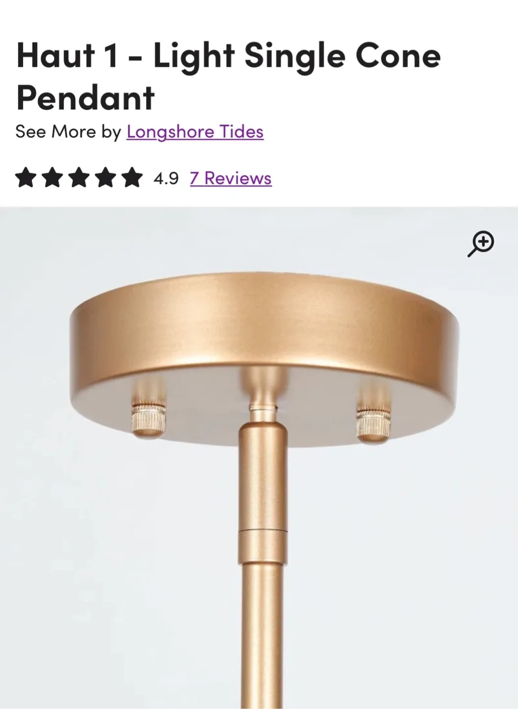 Longshore Tides Haut 1 - Light Single Cone Pendant image indicator(2)