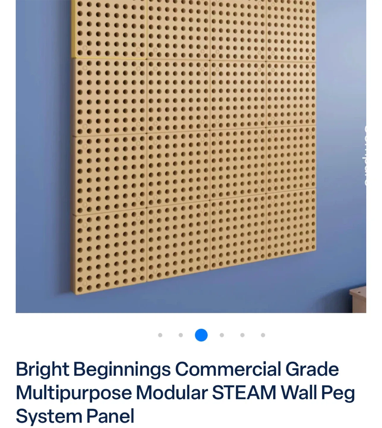 Bright Beginnings Modular STEAM Wall Peg System Panel image indicator(4)