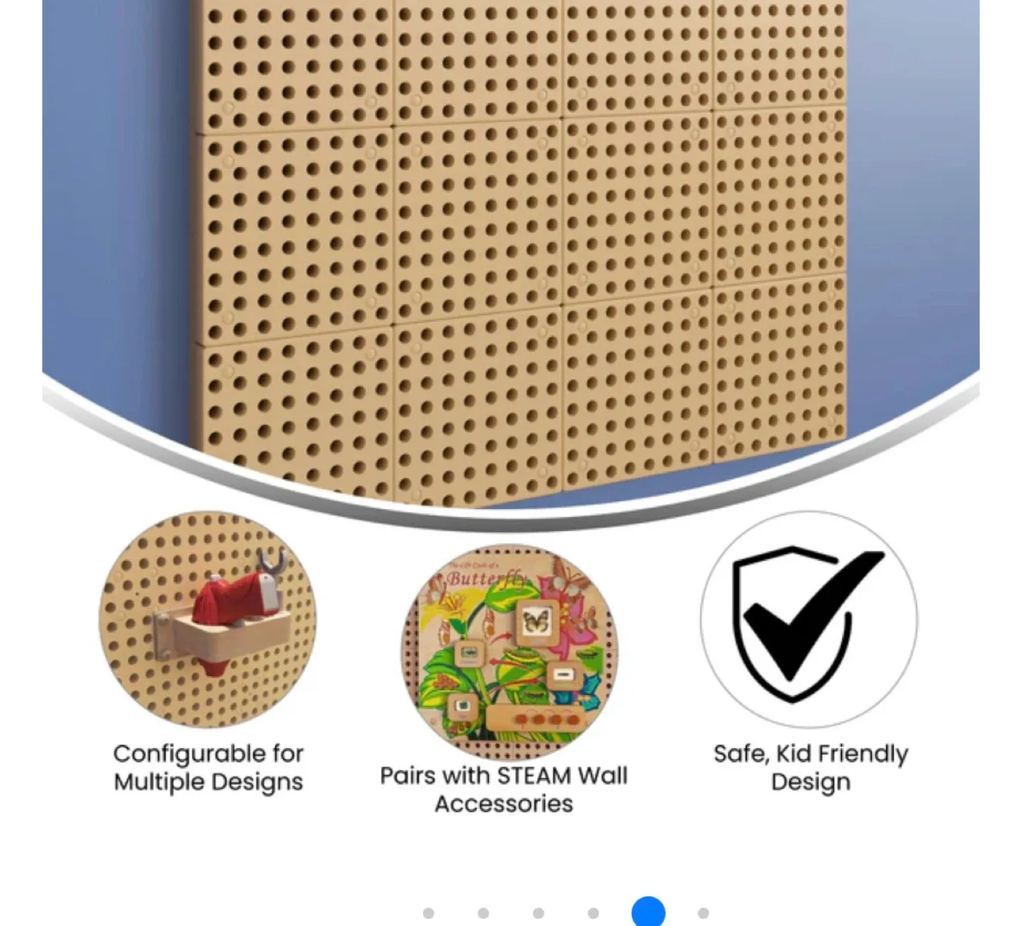 Bright Beginnings Modular STEAM Wall Peg System Panel image indicator(5)