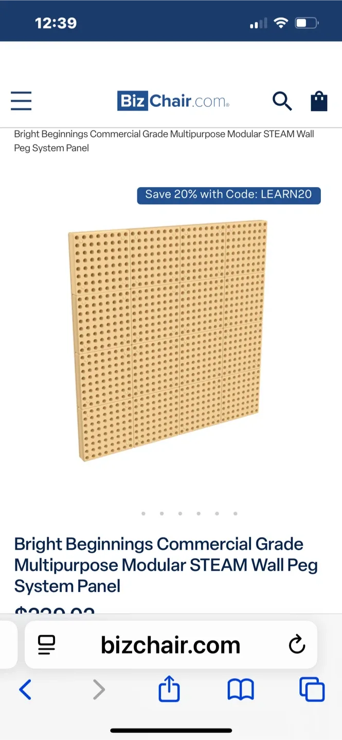 Bright Beginnings Modular STEAM Wall Peg System Panel image indicator(2)