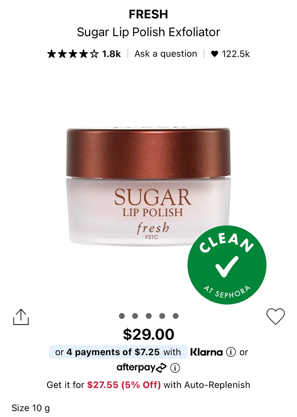 Fresh Sugar Lip Polish Exfoliator (10g) - New! - photo 3