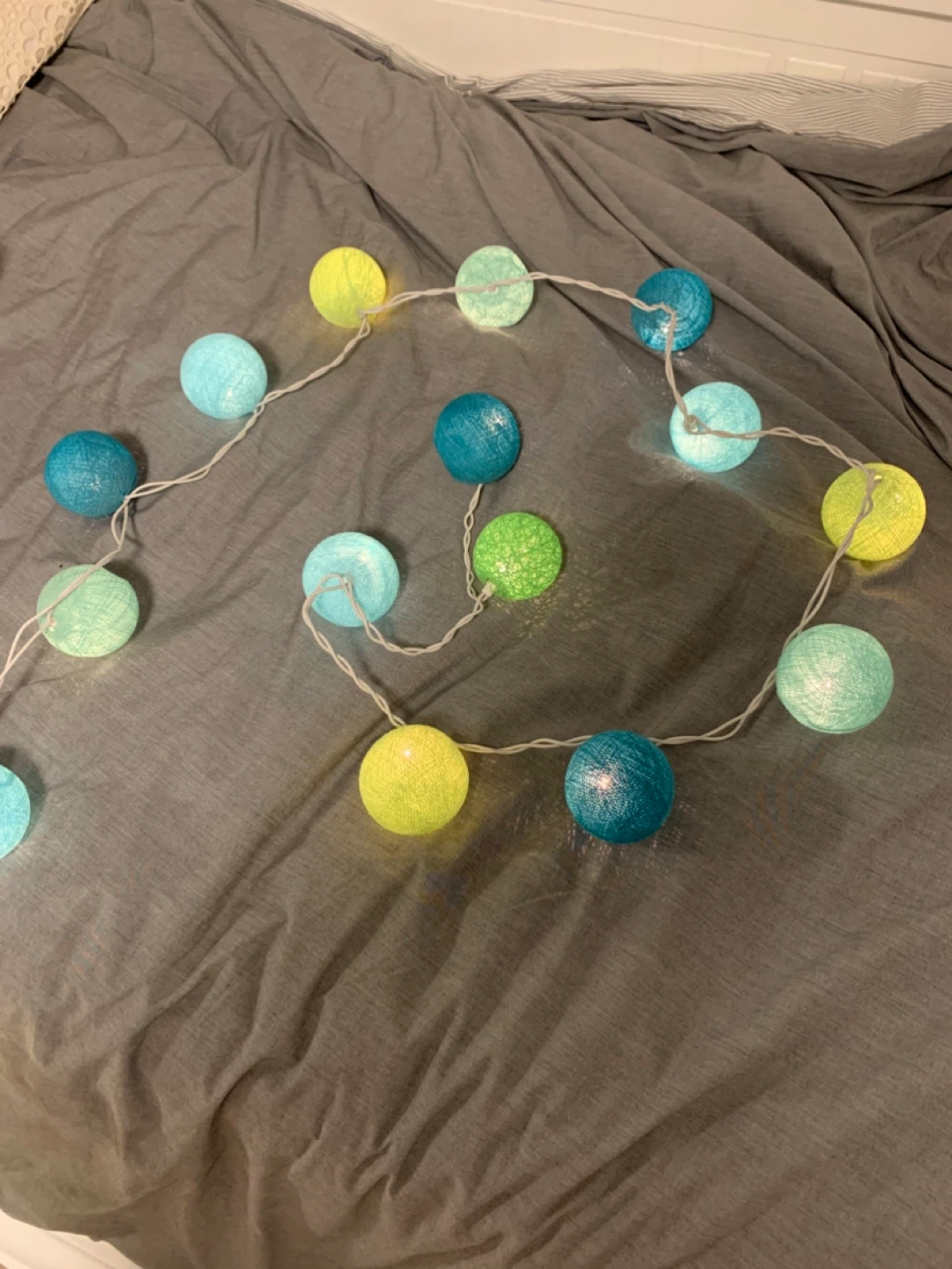 Cotton Ball String Lights - Multi-Colour