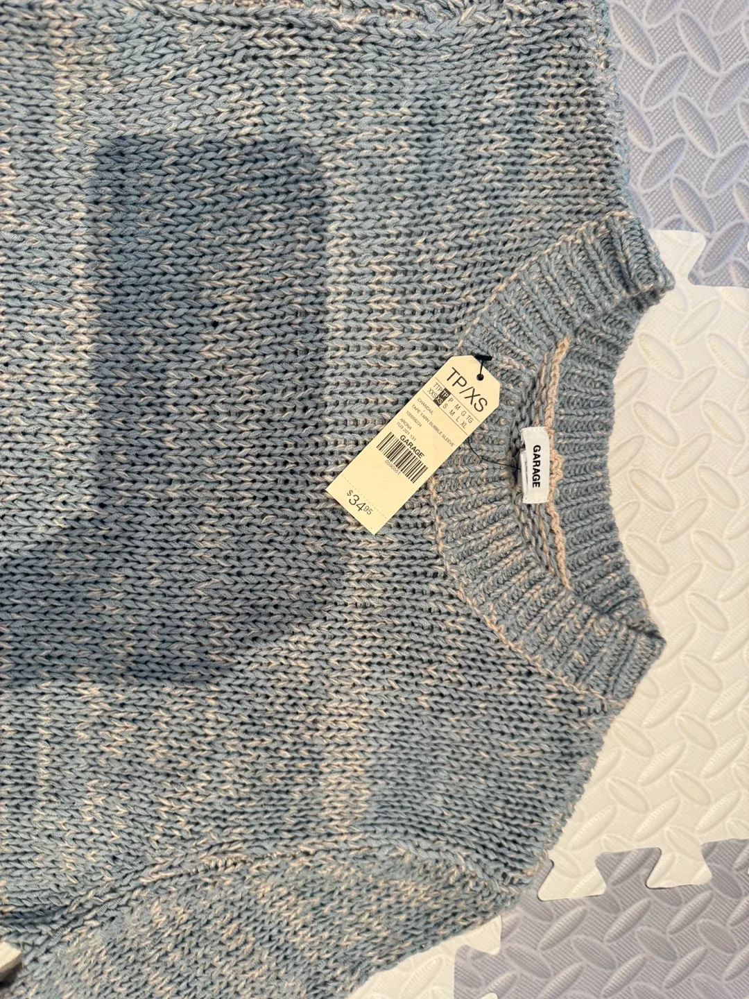 Garage TPXS Blue Knit Sweater - New with Tags image indicator(2)