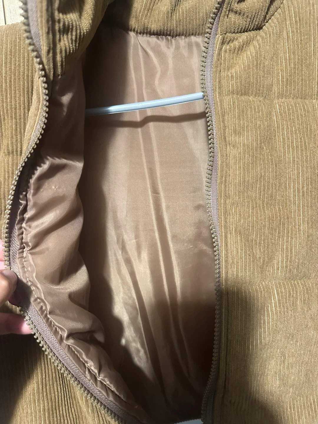 Corduroy Padded Vest - Brown - photo 2
