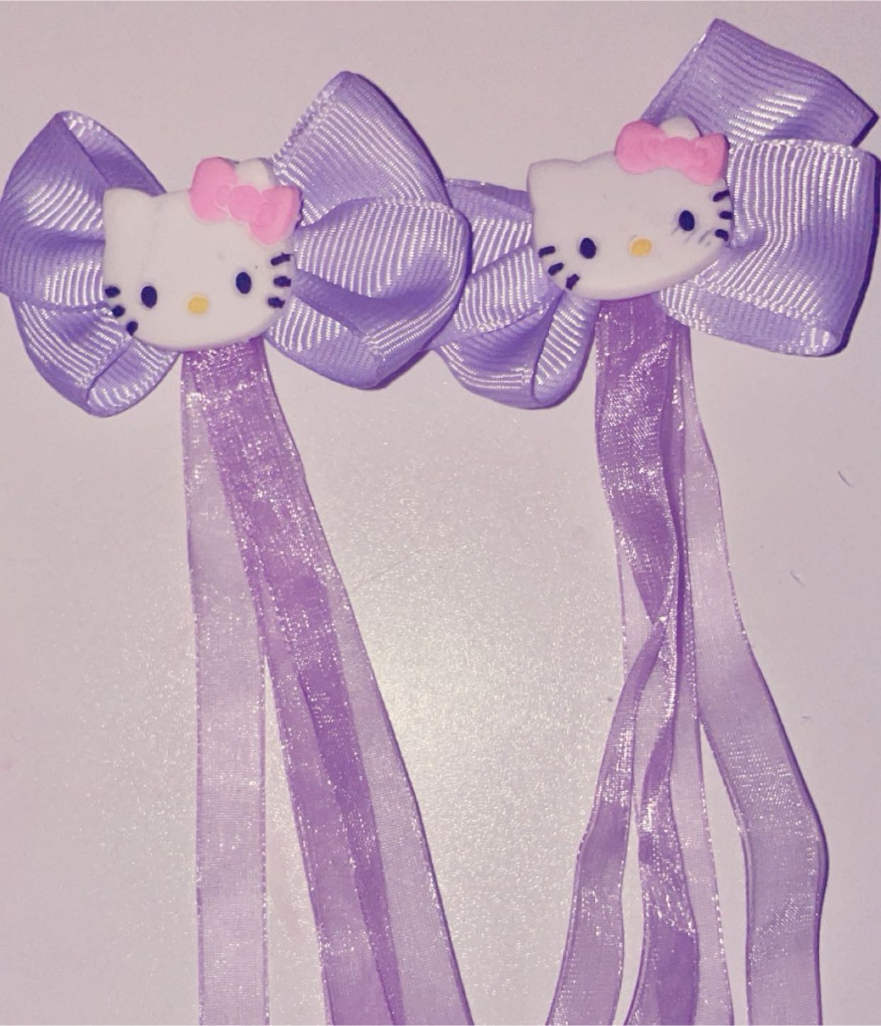 Hello Kitty Hair Bows - Purple