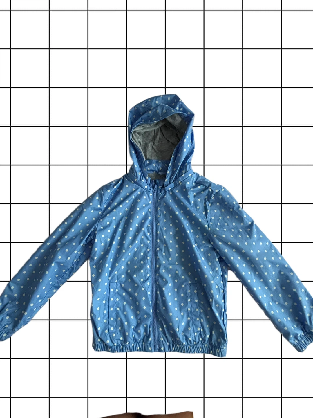 Blue Polka Dot Rain Jacket