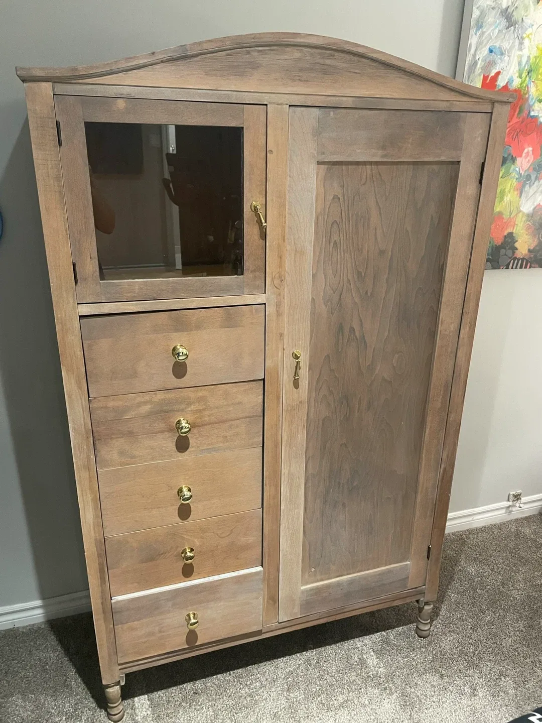 solid oak armoire thumbnail