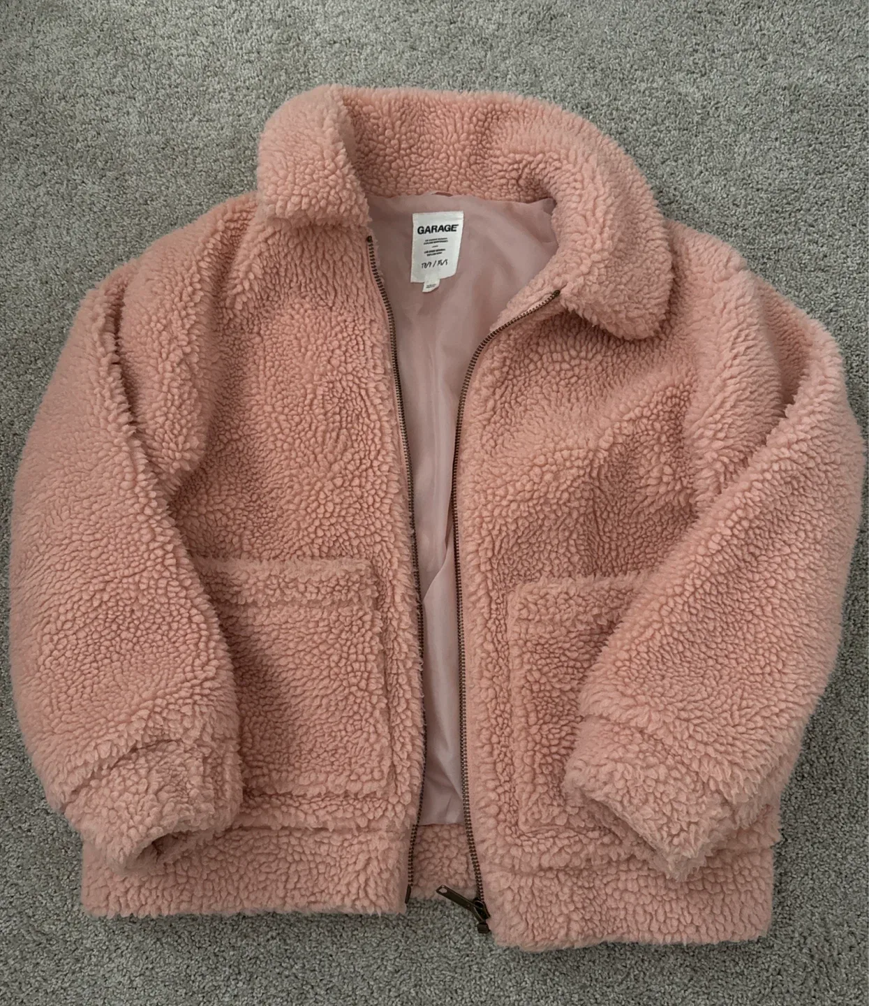 Garage Fluffy Pink Coat Size XS/S