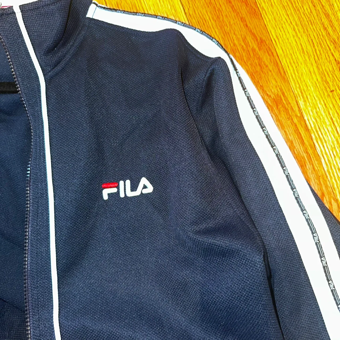 Vintage Fila Navy Blue Track Jacket image indicator(3)