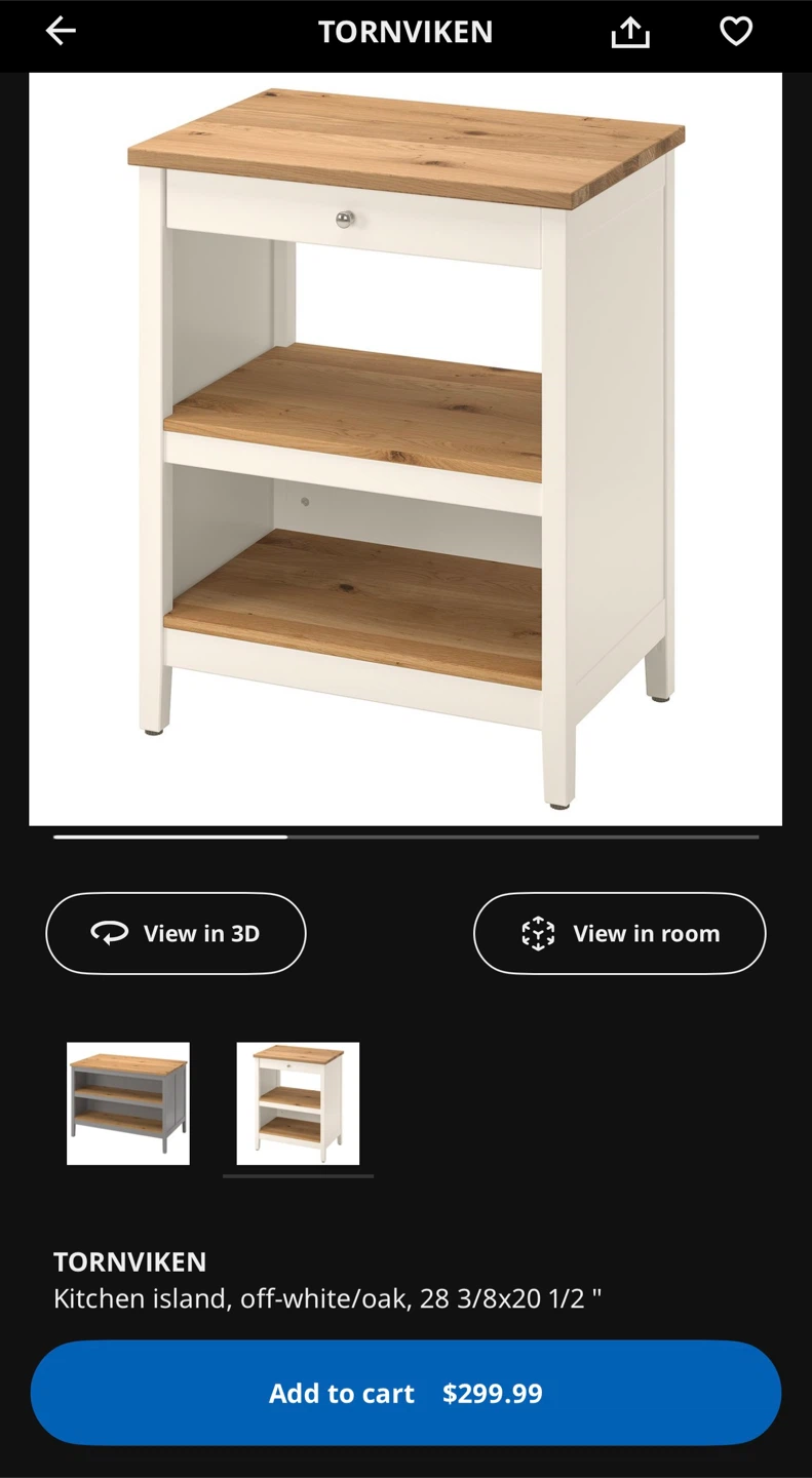 IKEA Tornviken Kitchen Island - photo 2
