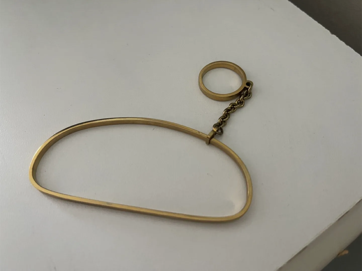 Stainless steel Gold Bangle Bracelet image indicator(2)