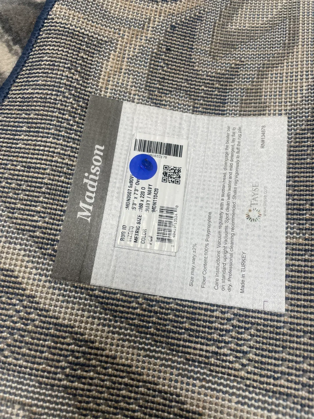 NEW - 5 x 7 ft Area Rug OVAL image indicator(5)