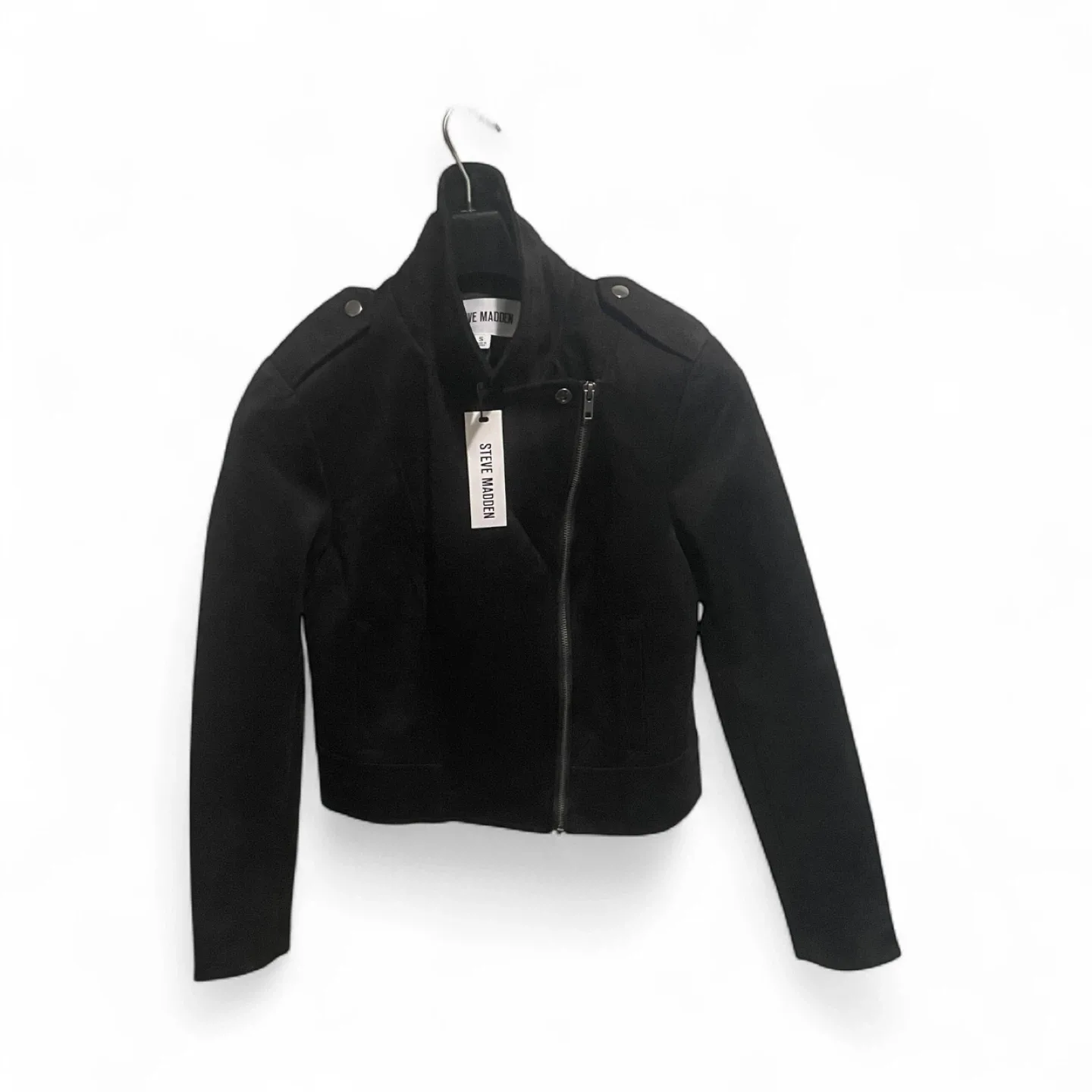Steve Madden Black Moto Jacket - Size S image indicator(2)