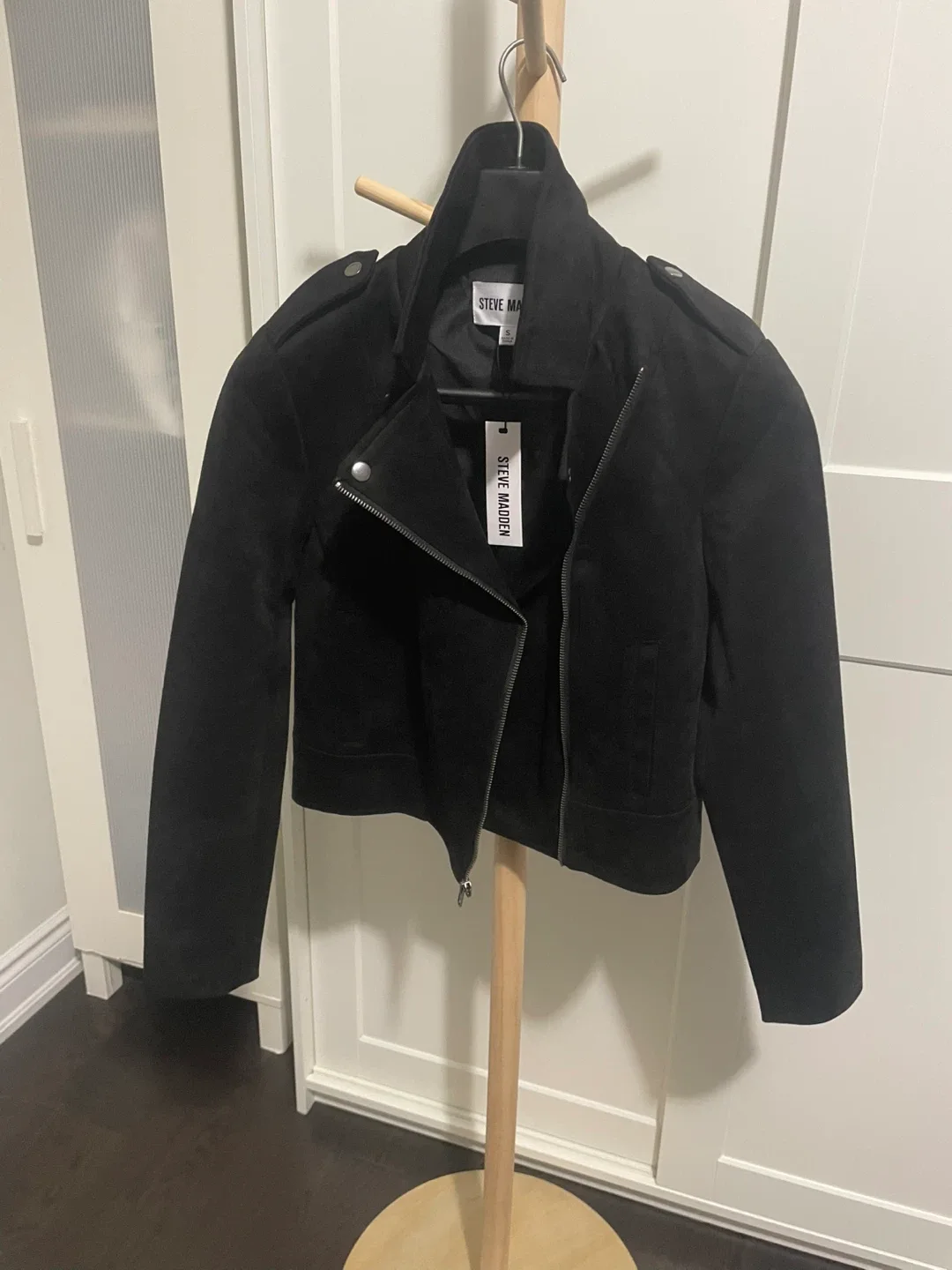 Steve Madden Black Moto Jacket - Size S image indicator(3)