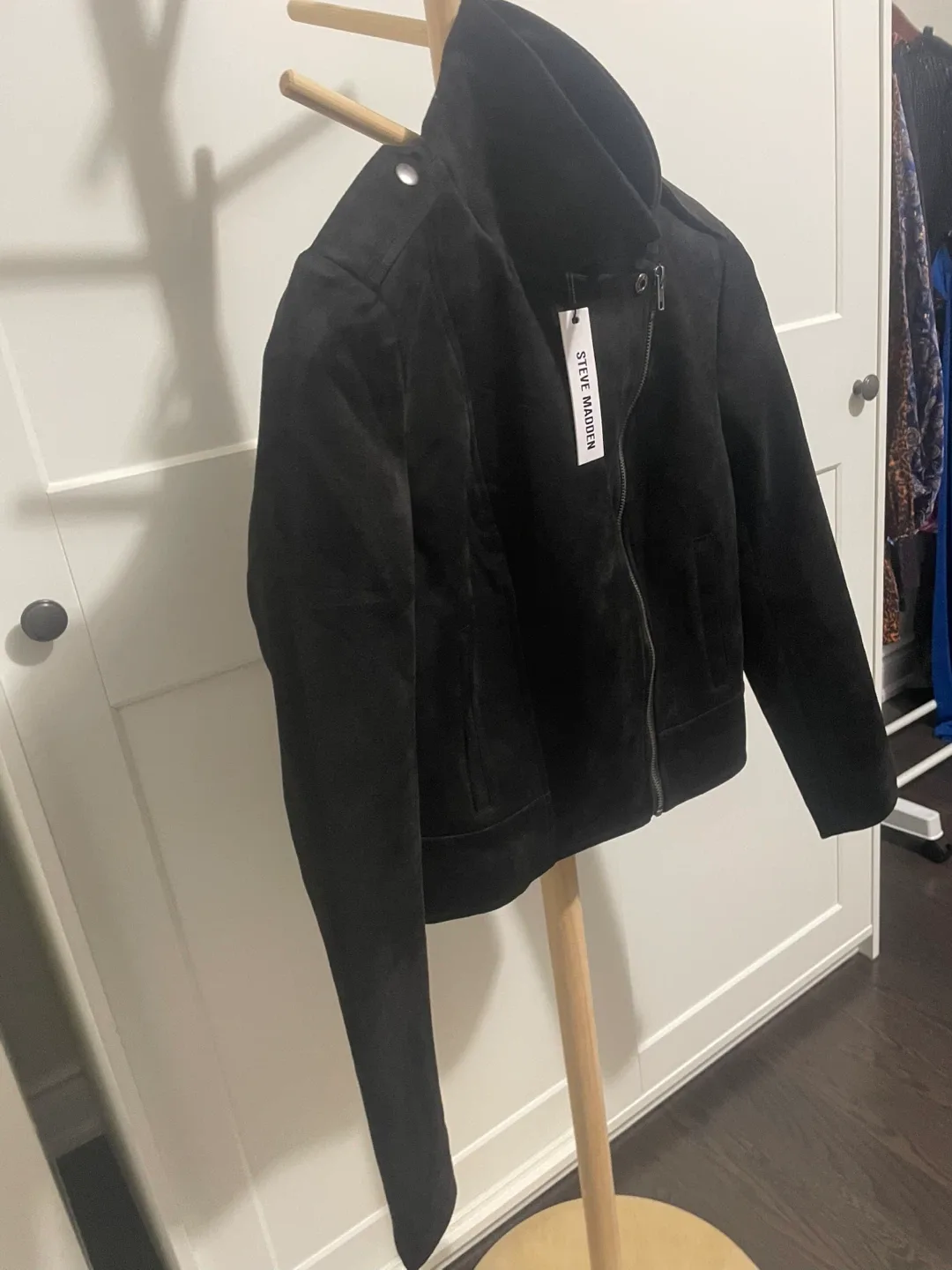 Steve Madden Black Moto Jacket - Size S image indicator(6)