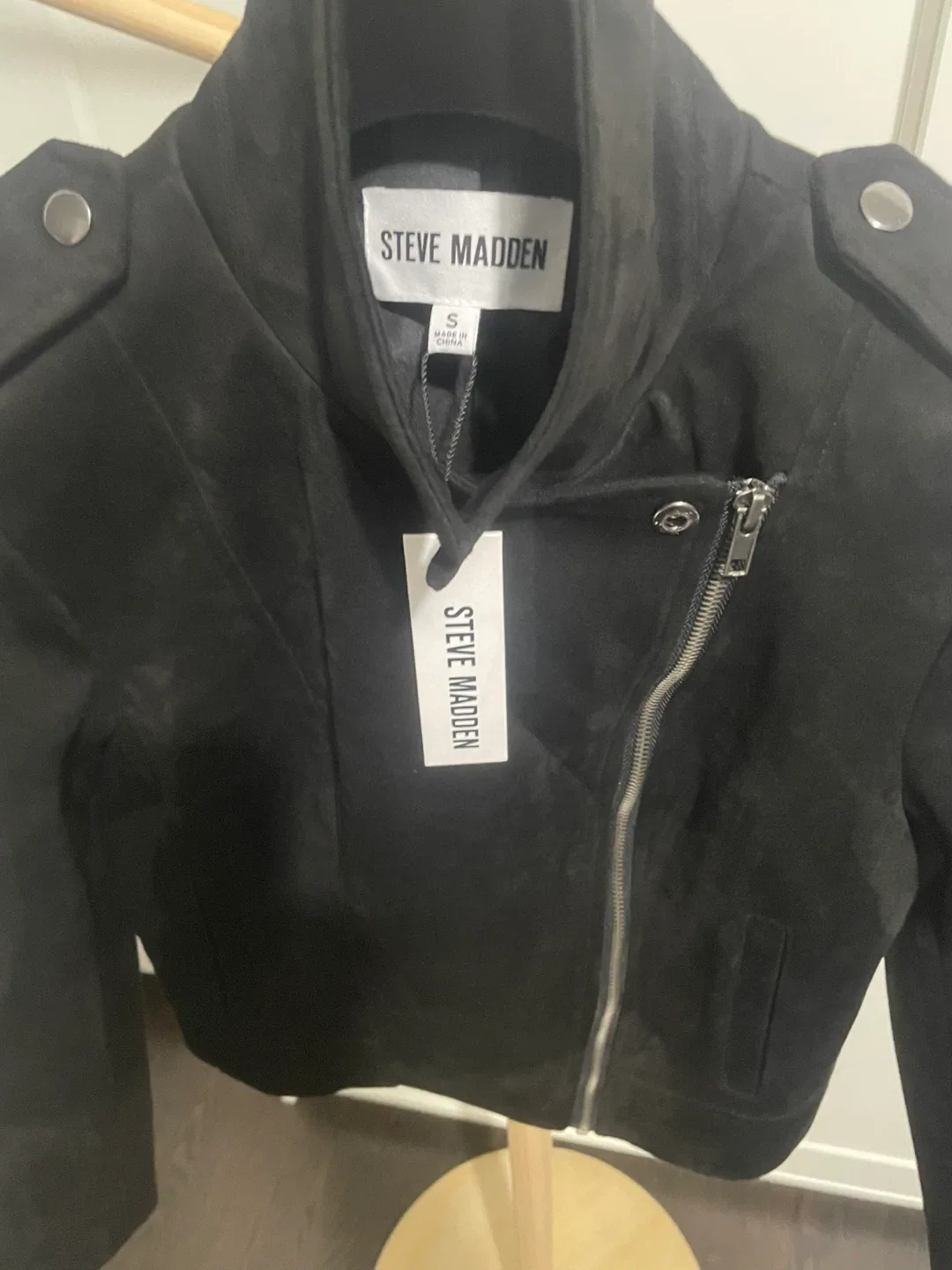 Steve Madden Black Moto Jacket - Size S image indicator(7)