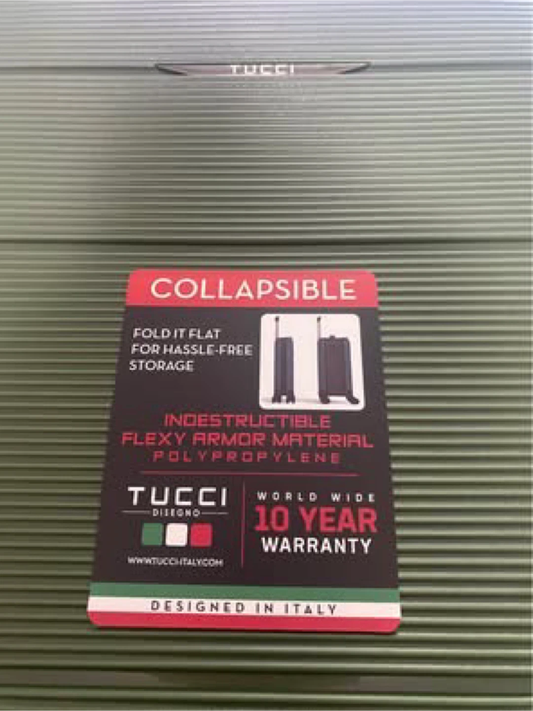 Tucci Collapsible Luggage - Olive Green