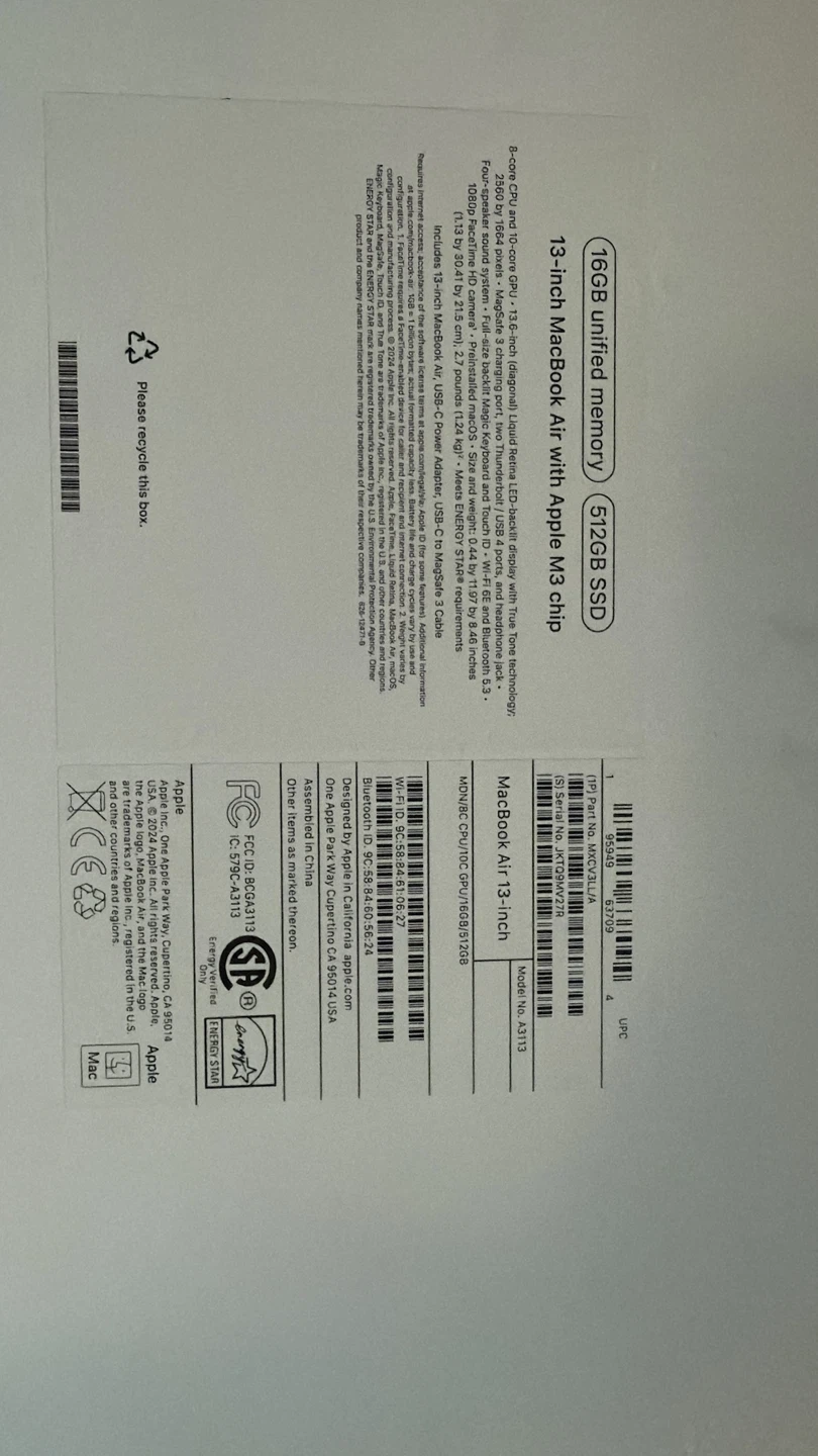 Apple MacBook Air 13-inch 512GB SSD
