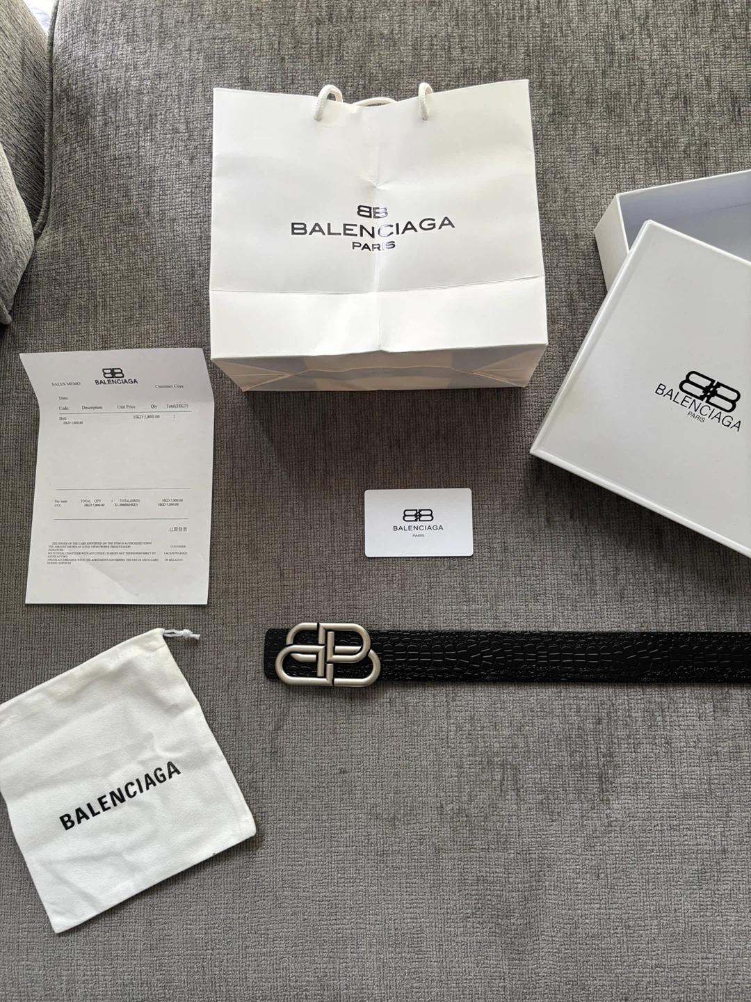 Balenciaga Black Belt