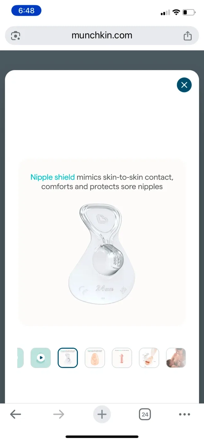 Munchkin Flow Nipple Shield + 3-Piece Starter Kit image indicator(6)