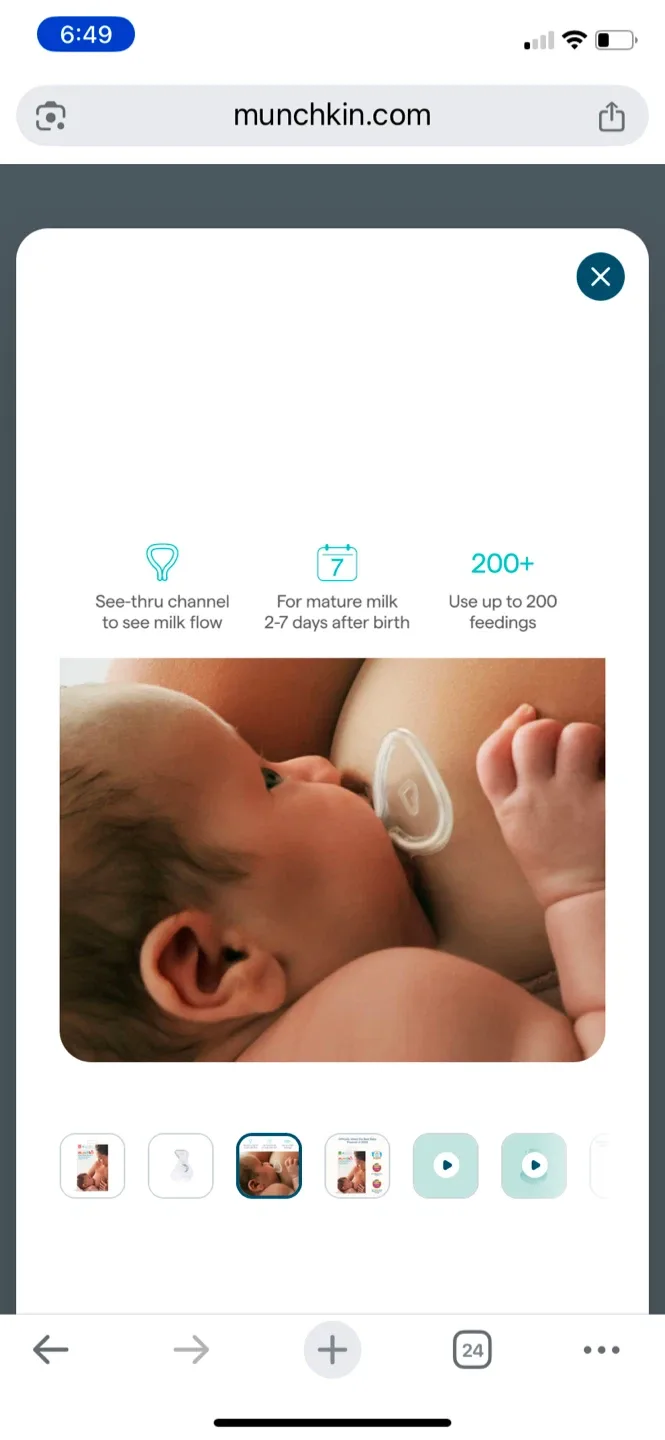 Munchkin Flow Nipple Shield + 3-Piece Starter Kit image indicator(3)