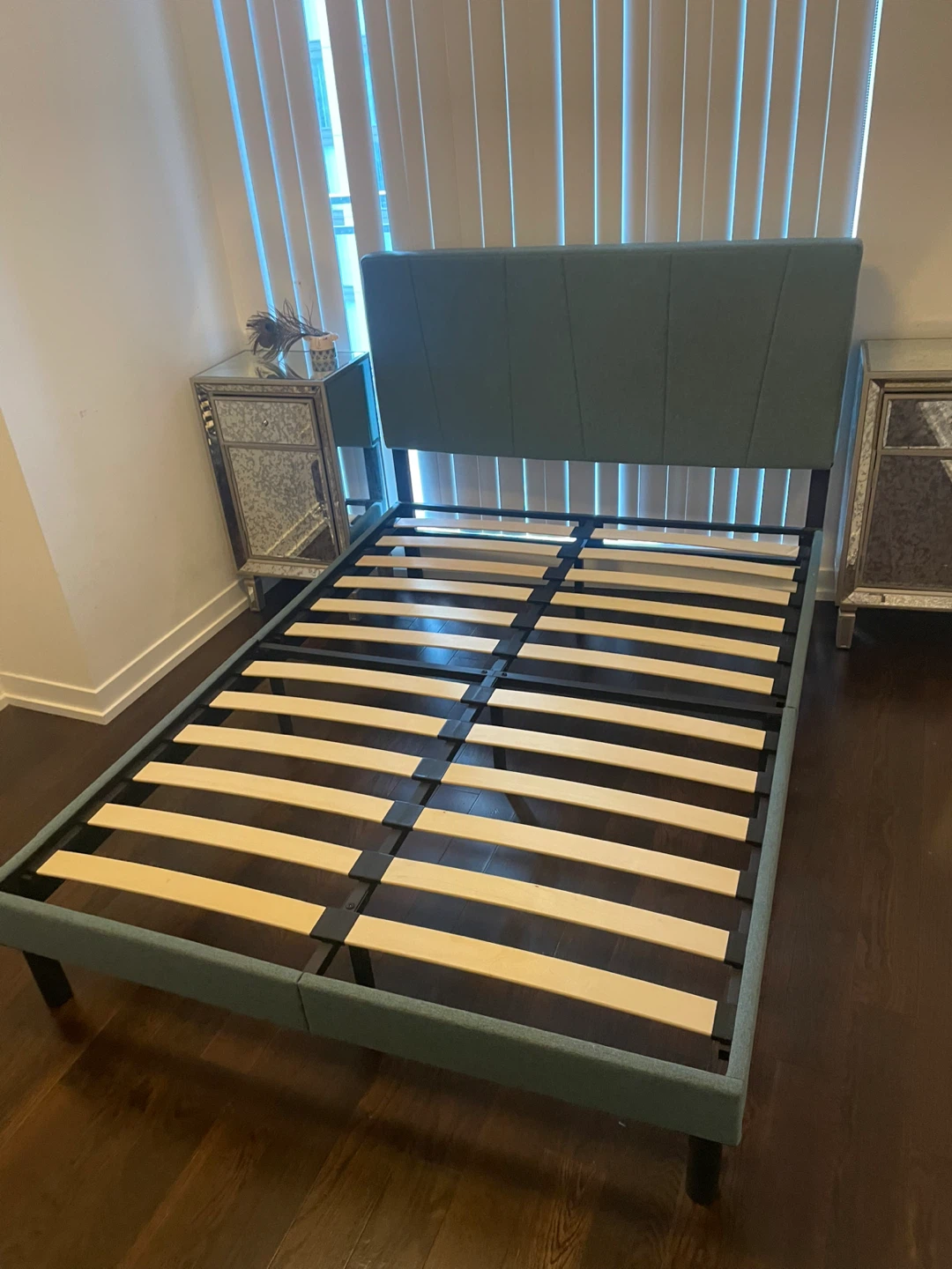Full Size Bed Frame - Grey-Green - photo 2