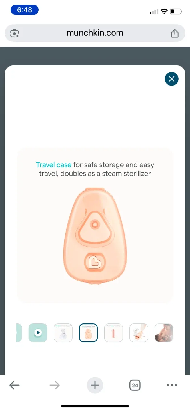 Munchkin Flow Nipple Shield + 3-Piece Starter Kit image indicator(5)