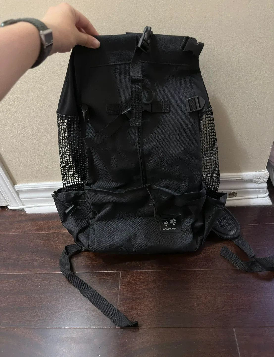 Amelie Nest Pet Carrier Backpack - Black thumbnail