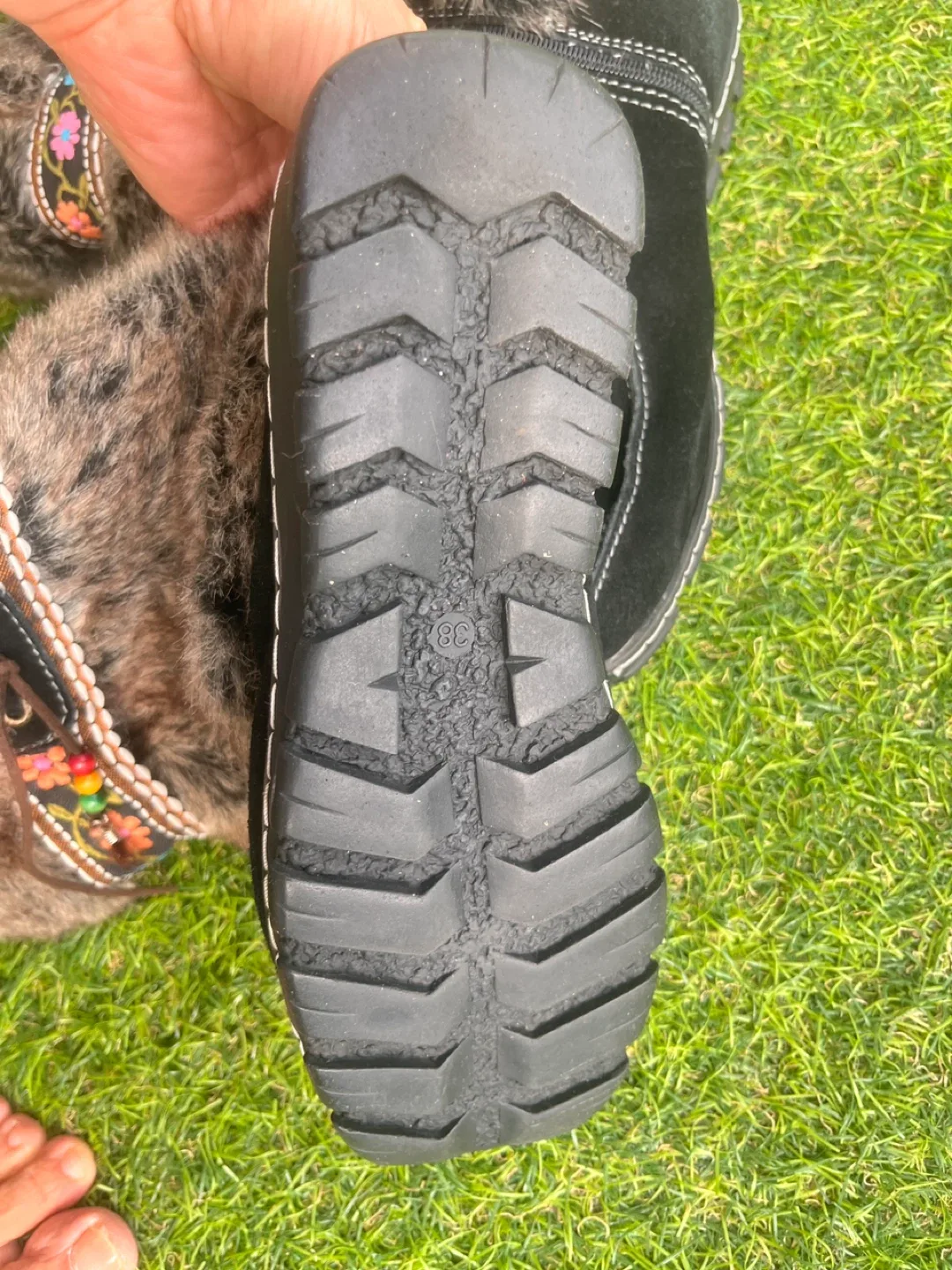 Black Suede & Faux Fur Boots - Size 8 image indicator(3)