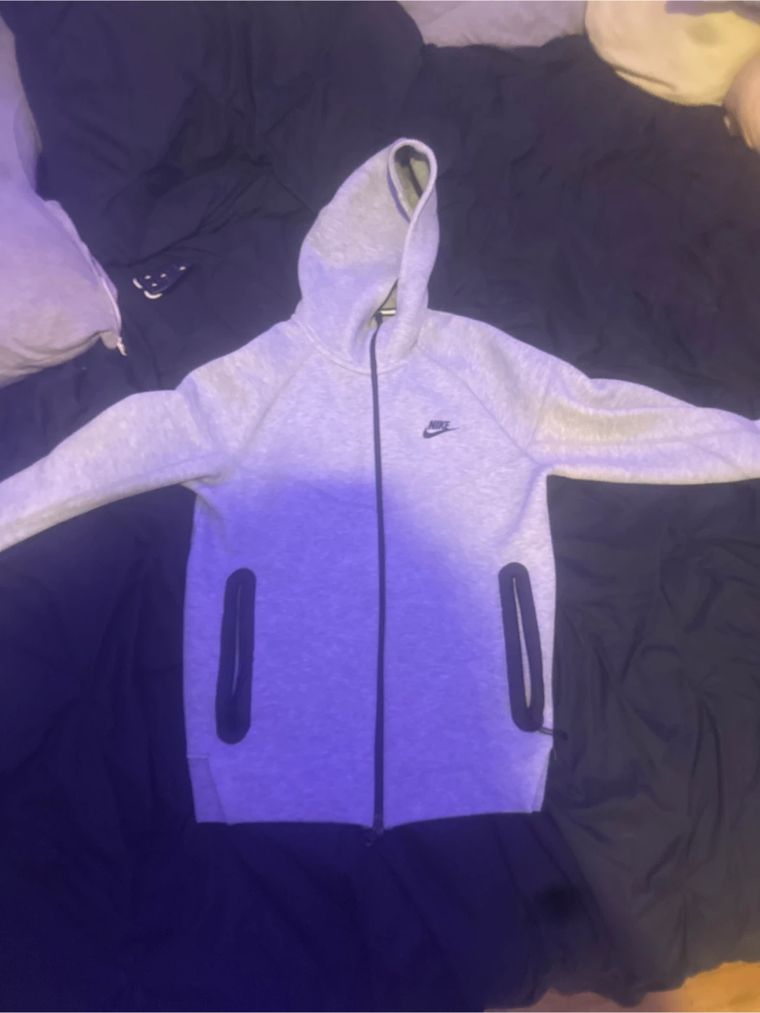 Nike Tech Fleece Hoodie - Grey, Size S