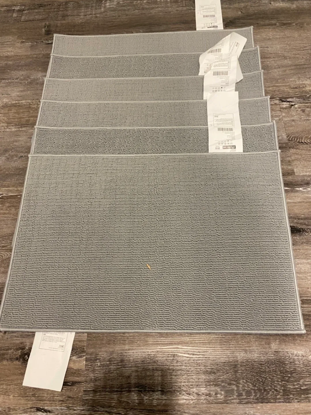 Set of 6 IKEA Grey Bath Mats (40x60cm) NEW thumbnail