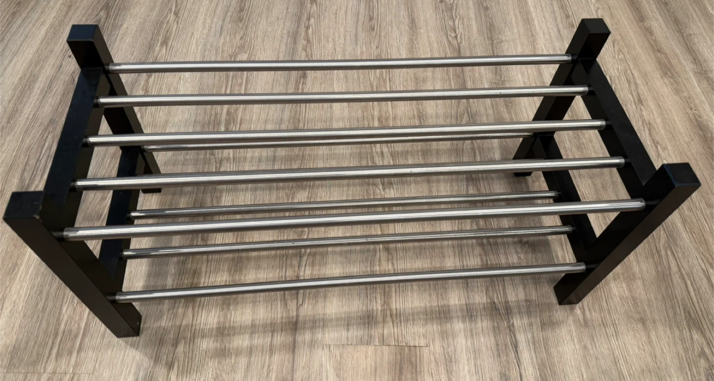 Black & Silver Shoe Rack