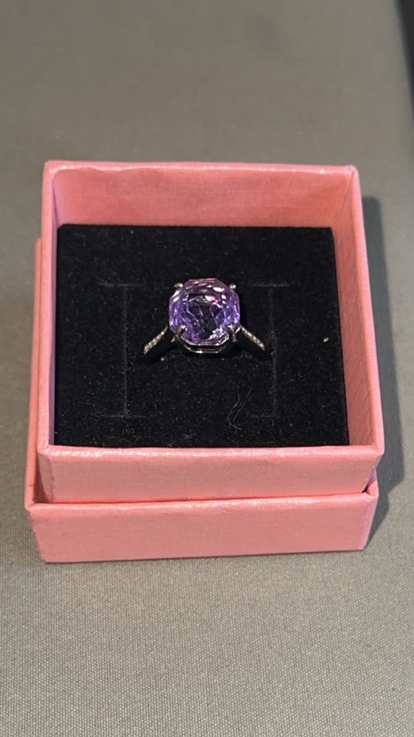 Amethyst Ring Rose Cut