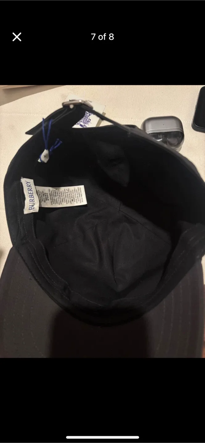 Burberry Equestrian Knight Charcoal Cap - New with Tags! image indicator(4)
