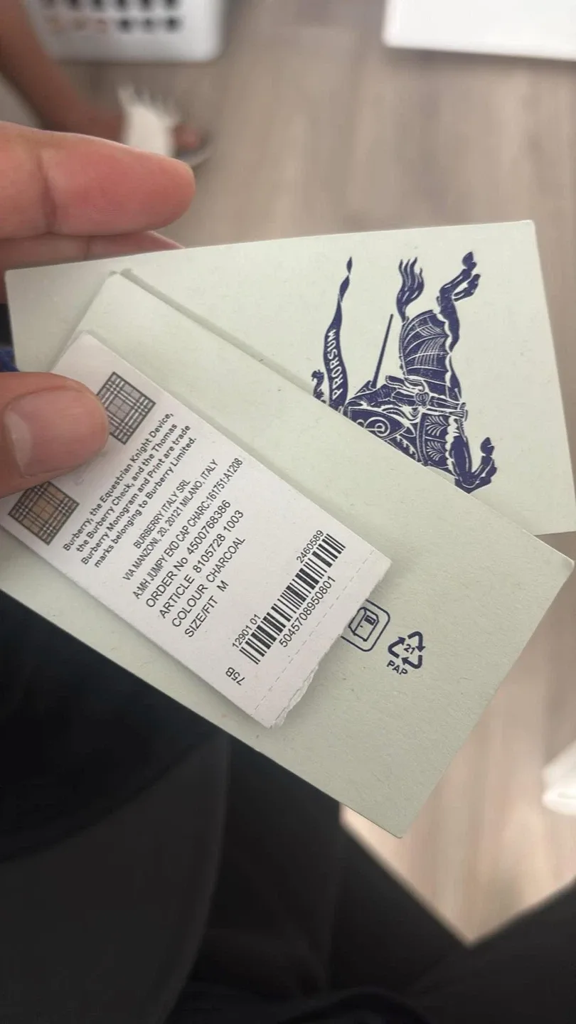 Burberry Equestrian Knight Charcoal Cap - New with Tags! image indicator(6)