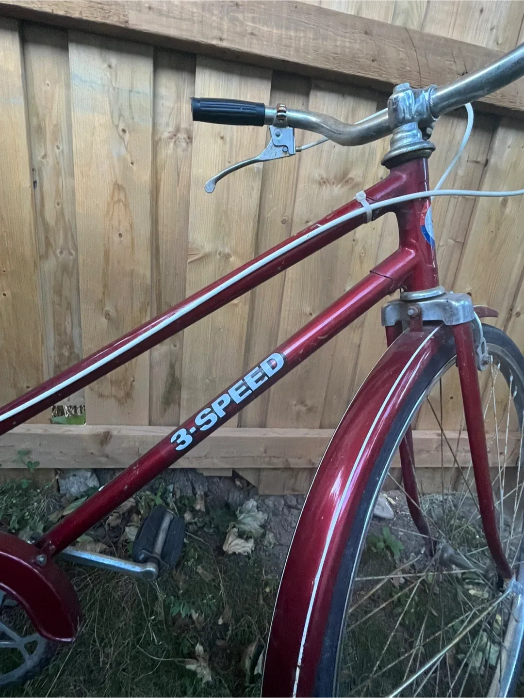 Sears Simpsons Vintage 3-Speed Bicycle - Burgundy image indicator(3)