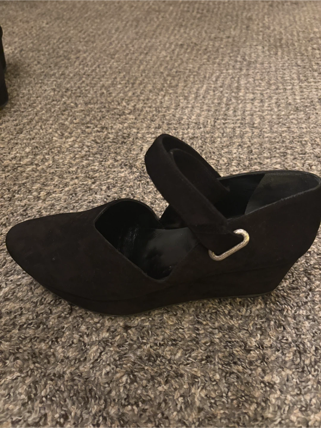 Robert Clergerie Black Playform Wedge Shoes for Women