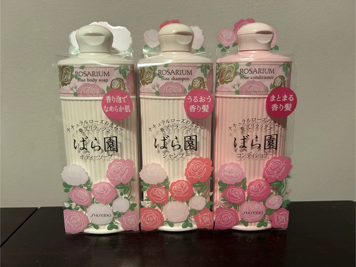 Rosarium Rose Body Soap, Shampoo & Conditioner Set