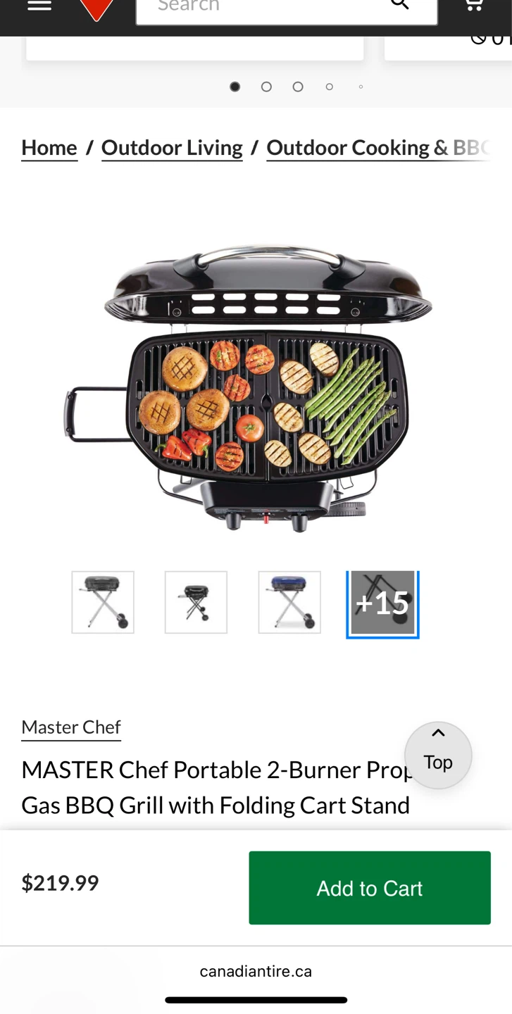 Master Chef Portable 2-Burner Pro Gas BBQ Grill - photo 3