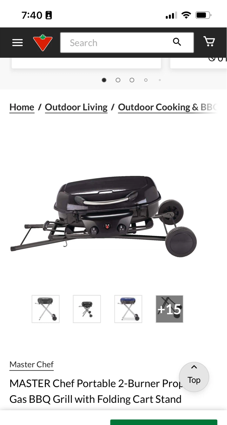 Master Chef Portable 2-Burner Pro Gas BBQ Grill - photo 4