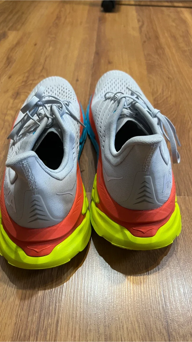 Hoka Clifton 8 Grey/Orange/Blue Shoes image indicator(5)