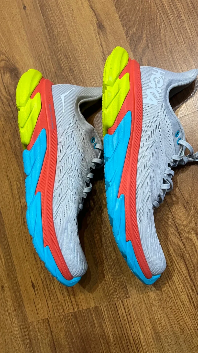 Hoka Clifton 8 Grey/Orange/Blue Shoes image indicator(4)